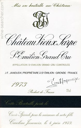 Chateau Vieux Sarpe Saint Emilion Grand Cru 2008 (1x75cl)